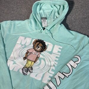 Sicko Hoodie Mens XL Mint Green Graphic Bear Streetwear Pullover NWT Urban Skate
